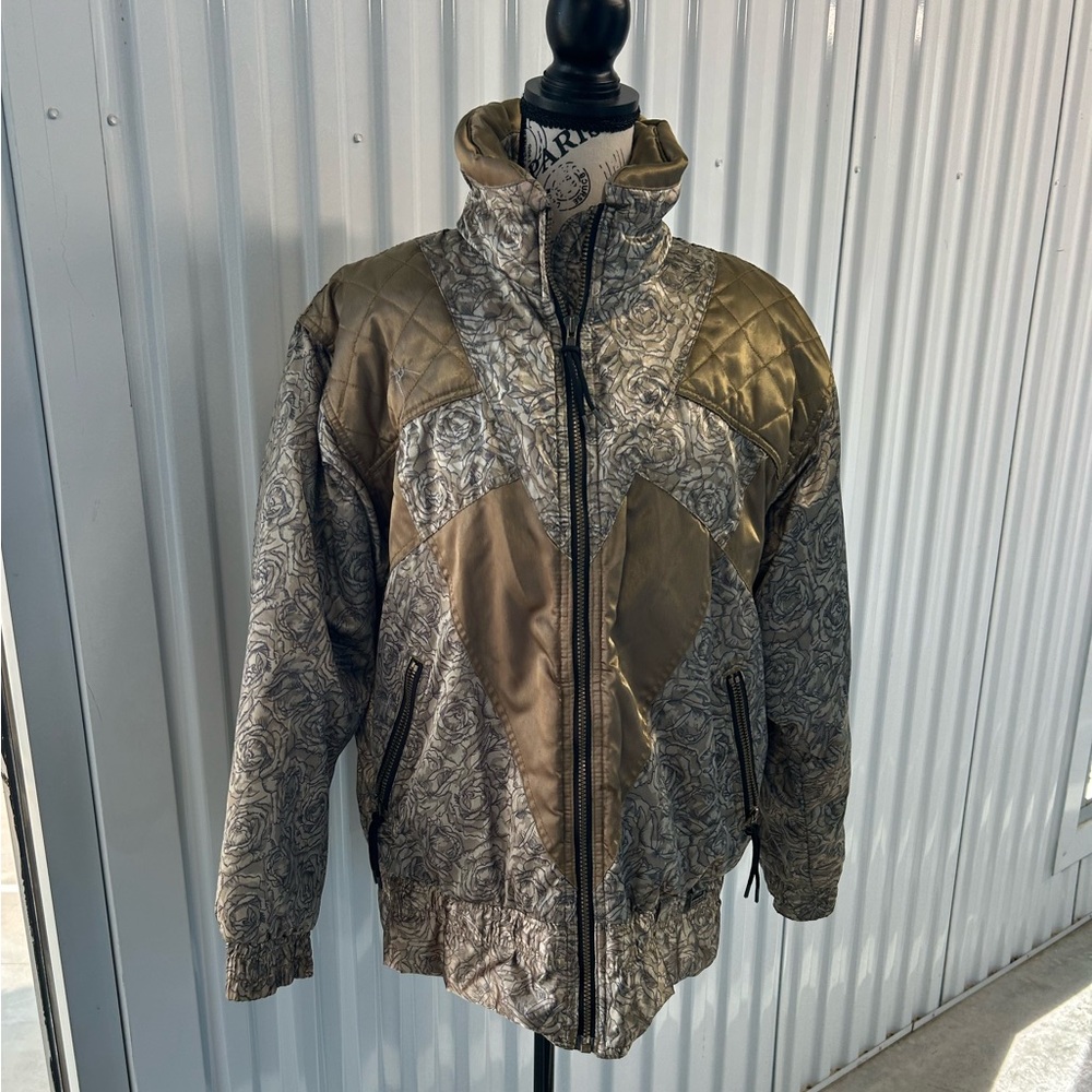 Vintage Edelweiss Gold/Bronze and Silver Ski Jacket